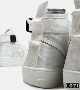 کفش کتانی ساق‌دار مردانه سفید NIKE AIRFORCE AF1