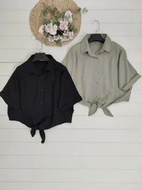 شومیز کراپ گره‌ای