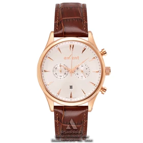 ساعت اکسنت بند چرمی Axcent AX183006RGW