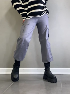 شلوار نیم بگ کتان