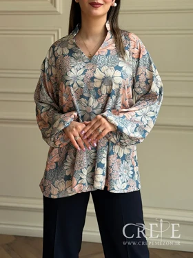 شومیز ساتن یقه هفت داگلاس