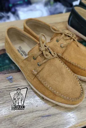 کالج چرم عسلی PULL AND BEAR