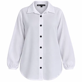 شومیز سفید زارا نخی وارداتی Zara ترکیه سایز 42 تا 44 کد 3377