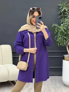 مانتو کتان رنگی سوفیا