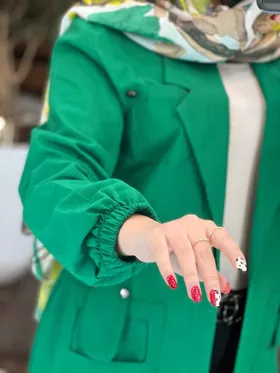 مانتو لینن پشت گت چهار جیب