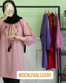 تونیک نخی گلدوزی