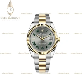ساعت مچی رولکس ویمبلدون سوئیسی سیلورطلایی اویستر Rolex Wimbledon Datejust
