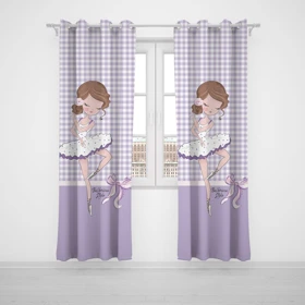 پرده پانچی اتاق کودک برند مینوریا کیدز طرح دخترانه کد p-323
