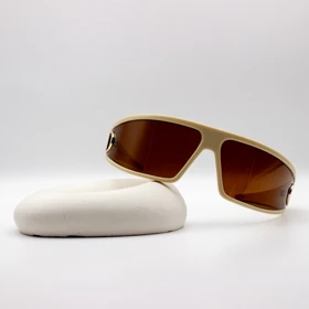 عینک آفتابی زنانه دیور مدل verydior m1u (کرم / قهوه ای)