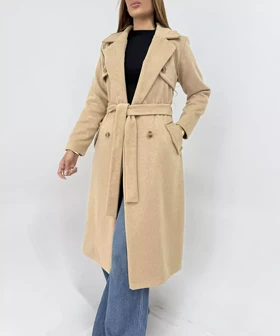 ترنچ کت پالتویی آستردار کد PL003/1 برند ردا