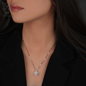 گردنبند نگین‌دار قلب