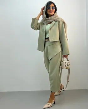 کت و شلوار کوتاه کرپ