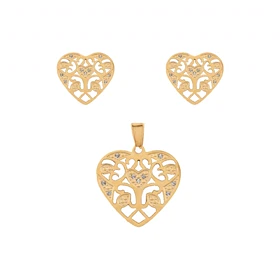 نیم ست بدون زنجیر مدل قلب