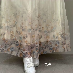 دامن دورو طرح دار