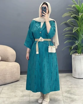 مدل کفتان ماکسی کمربند کنفی