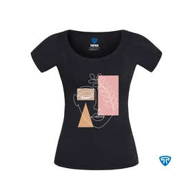 تاپیک تیشرت آستین کوتاه tshirt-face-gandom-black