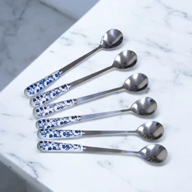 قاشق شربت خوری طرح دنی هوم گل آبی