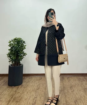 مانتو مجلسی سوزندوزی آیسل