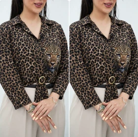 شومیز مجلسی پلنگی ساناز