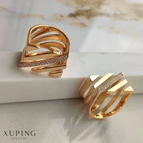 انگشتر خطی نگیندار با طراحی مدرن ژوپینگ Xuping