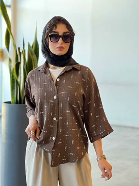 شومیز miumiu آستین سه ربع