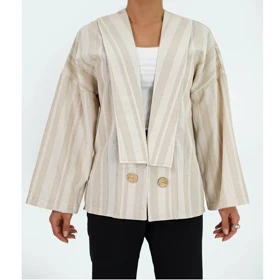 کت لینن ژاکارد زنانه