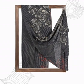 شال طرح هندسی زنانه - 39251737