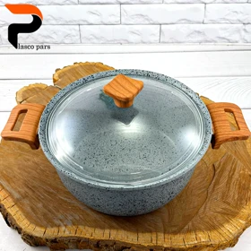 قابلمه 24 ونیز دسته چوبی درب پیرکس طوسی هاناتک