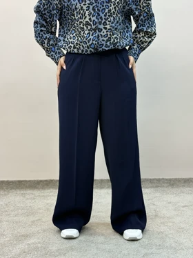 شلوار بگ کرپ پارچه ای پلین