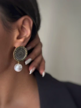 گوشواره سکه مرواریدی