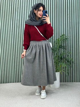 دامن پشمی جناغی