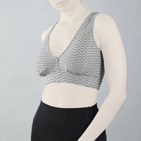 نیم‌تنه ورزشی زنانه مدل CT5423 طوسی روشن