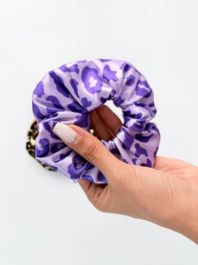 کش مو اسکرانچی ساتن پلنگی