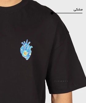 تیشرت باکسی طرحدار برند ماچینیست 2275
