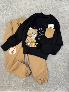 بلوز شلوار فینگردار NICE BEAR (تکسایز)