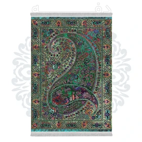 فرشینه از جنس پارچه هازان مخمل ترک طرح سنتی و مدرن برند دفه کد DHU243