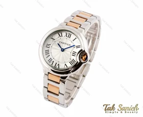 ساعت کارتیر بالن بلو زنانه رزگلد سیلور مدیوم Cartier-3110-L