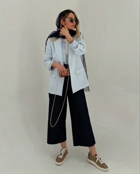کت راه‌راه جین