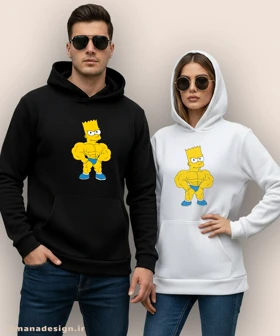 هودی مردانه و زنانه طرح سیمپسون بدنساز کد 1059