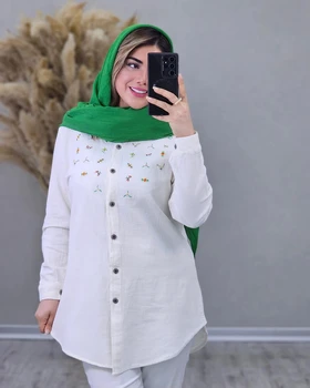 مانتو الیاف گلدوزی
