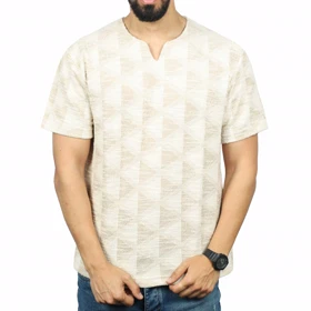 تیشرت یقه کوبایی TAN KOOK مدل 26211959