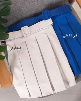 دامن کوتاه پیلی‌دار