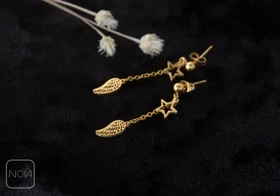 گوشواره استیل بال و ستاره