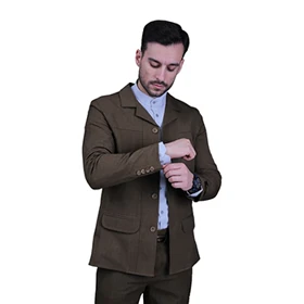 کت و شلوار قهوه ای 09