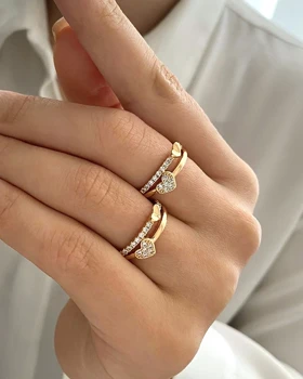 انگشتر قلب نگین‌دار ژینوس ژوپینگ
