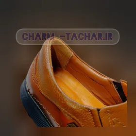 کفش مردانه چرم طبیعی تچر مدل طبی بی بند پارما پلاس