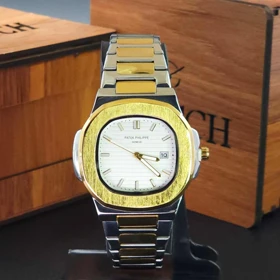 ساعت مچی مردانه پتک فیلیپ Patek Philippe تاریخ دار با قفل پروانه ای ضامن دار کد 1
