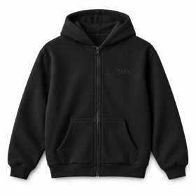 سویشرت کلاهدار مردانه مدل ZARA-مشکی