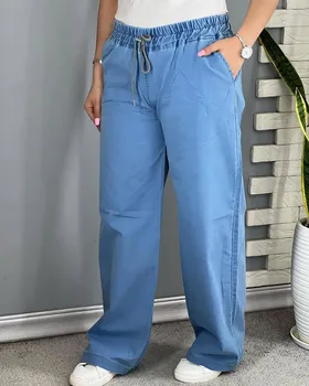 شلوار بگ کاغذی قد 100 تا 105 یخی/زغالی/آبی/سرمه ای/مشکی