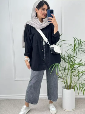 مانتو کتان زارا New * ( دارای ایراد جزئی )